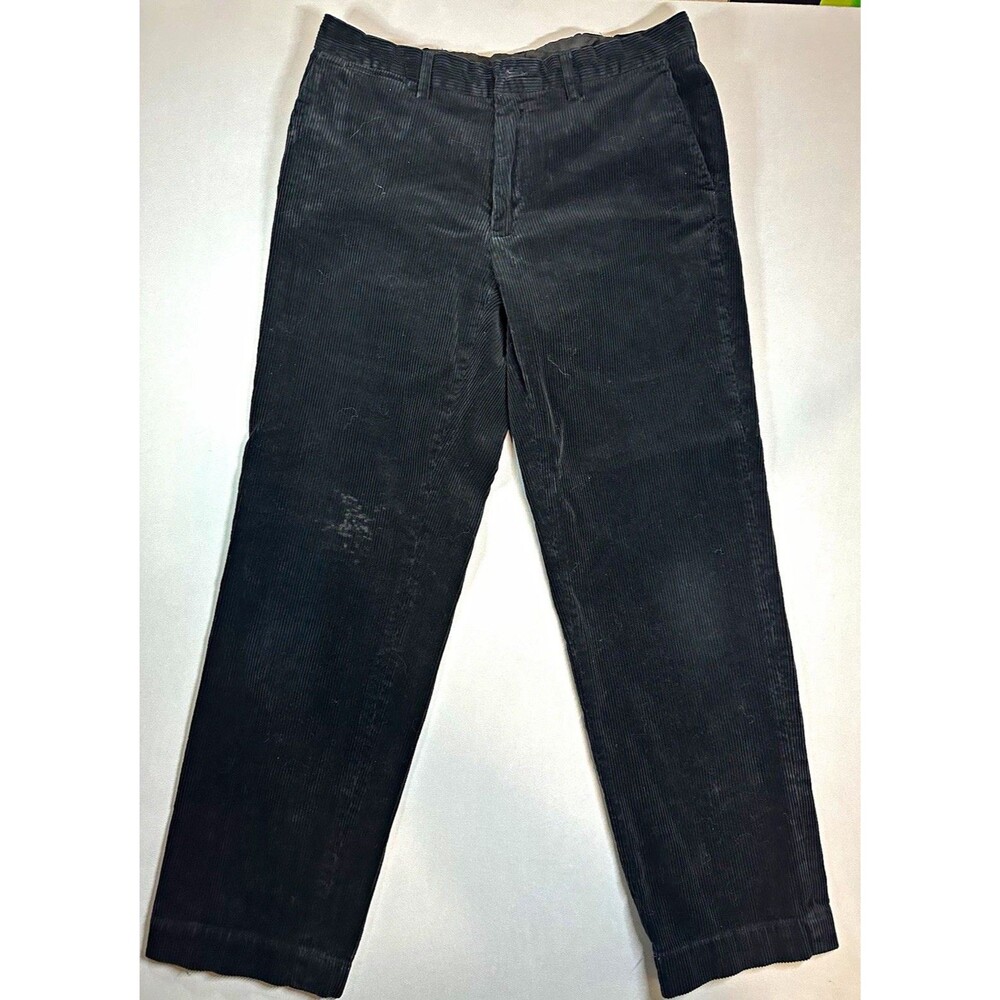 Vintage Polo by Ralph Lauren Men's Black Corduroy Pants Cotton Classic Fit 35W